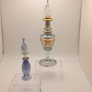 Vintage Egyptian Glass Perfume Bottles (Set of 2)